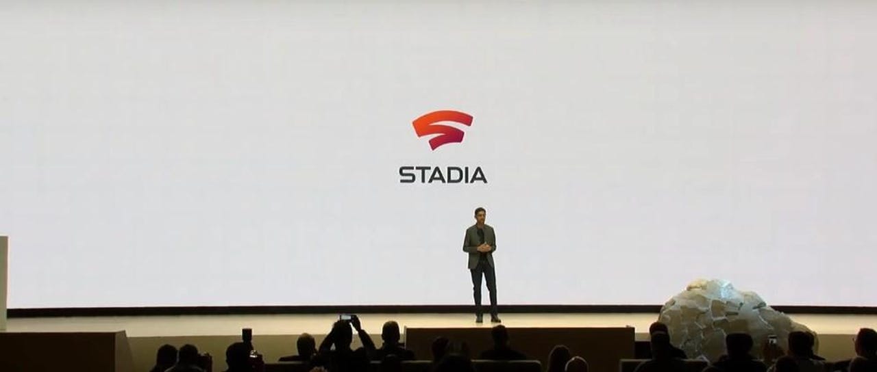 Google CEO Sundar Pichai announcing Stadia platform at GDC 2019
