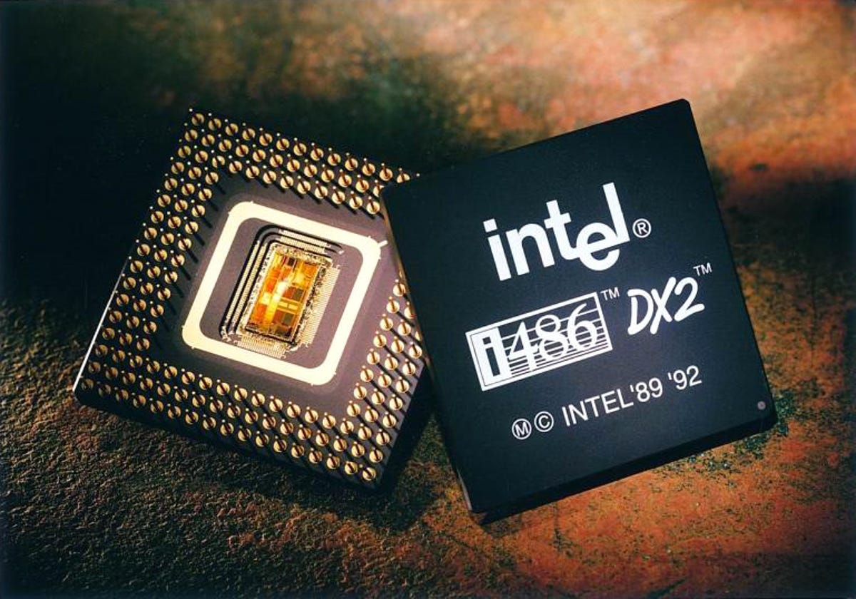 An Intel 486 CPU