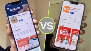 Screenshots of Temu and Amazon on the App Store