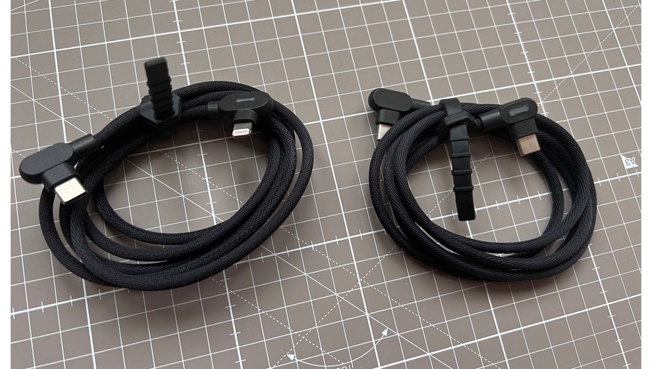 Titan Smart Cable - USB-C to Lightning (left) and USB-C to USB-C (right)