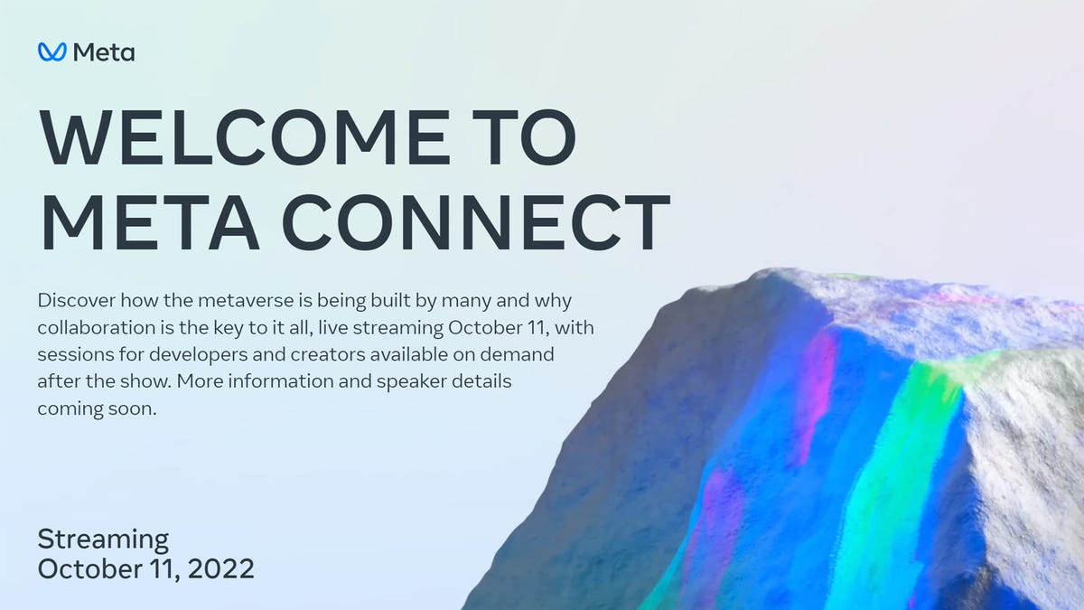The Meta Connect 2022 landing page.
