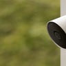 A Google Nest camera mounted to the exterior wall of a home