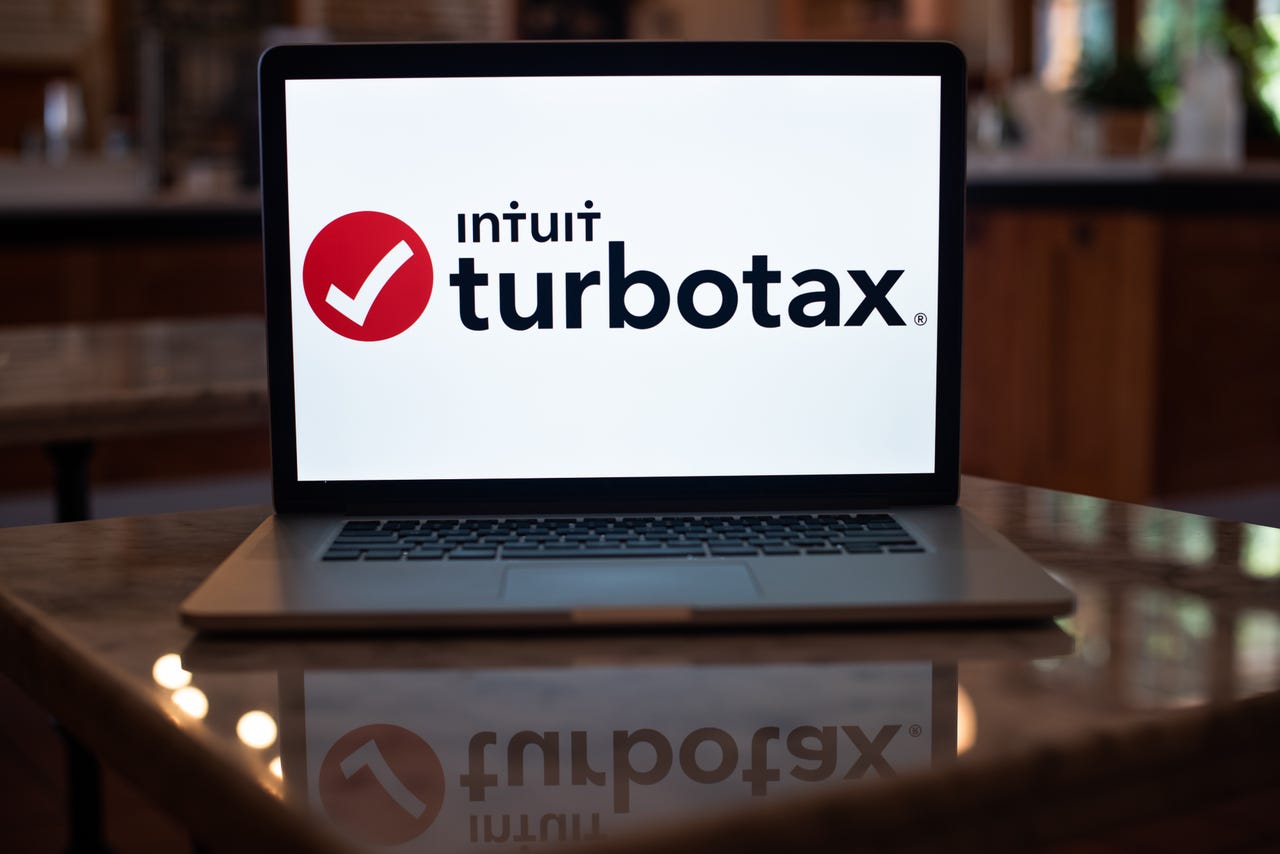 turbotax software on a laptop