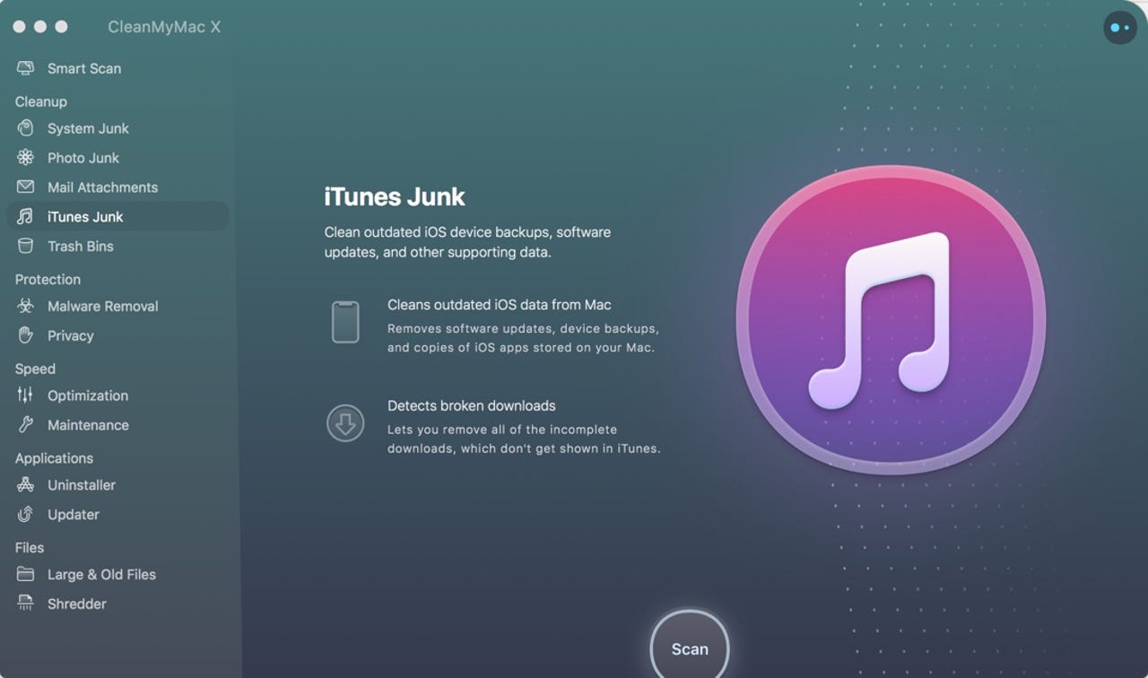 CleanMyMac X - iTunes Junk