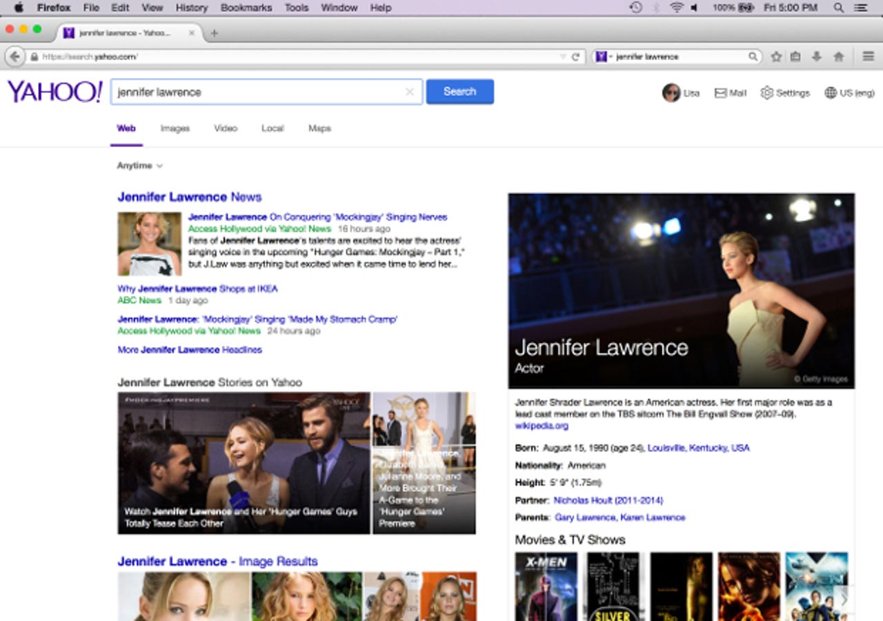 The New Firefox Yahoo search