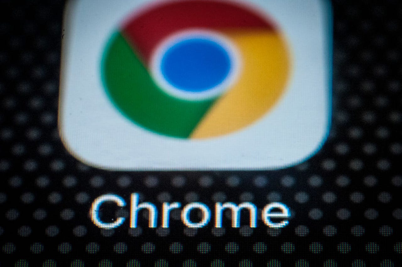 Closeup of Google Chrome app