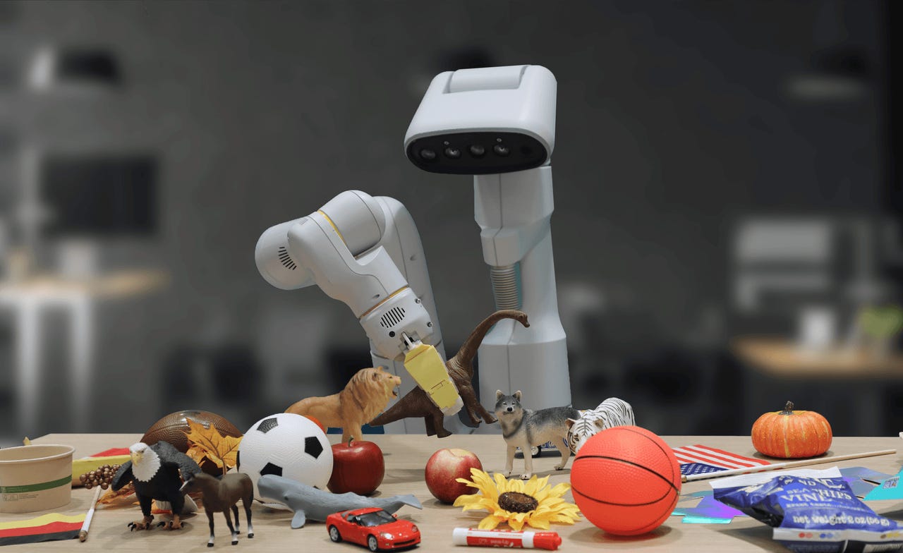 DeepMind's robotics transformer version 2 with different objects
