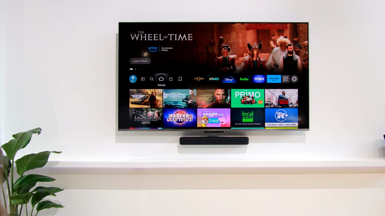 Fire TV and Fire TV Soundbar at Amazon's Devices and Services event in 2023