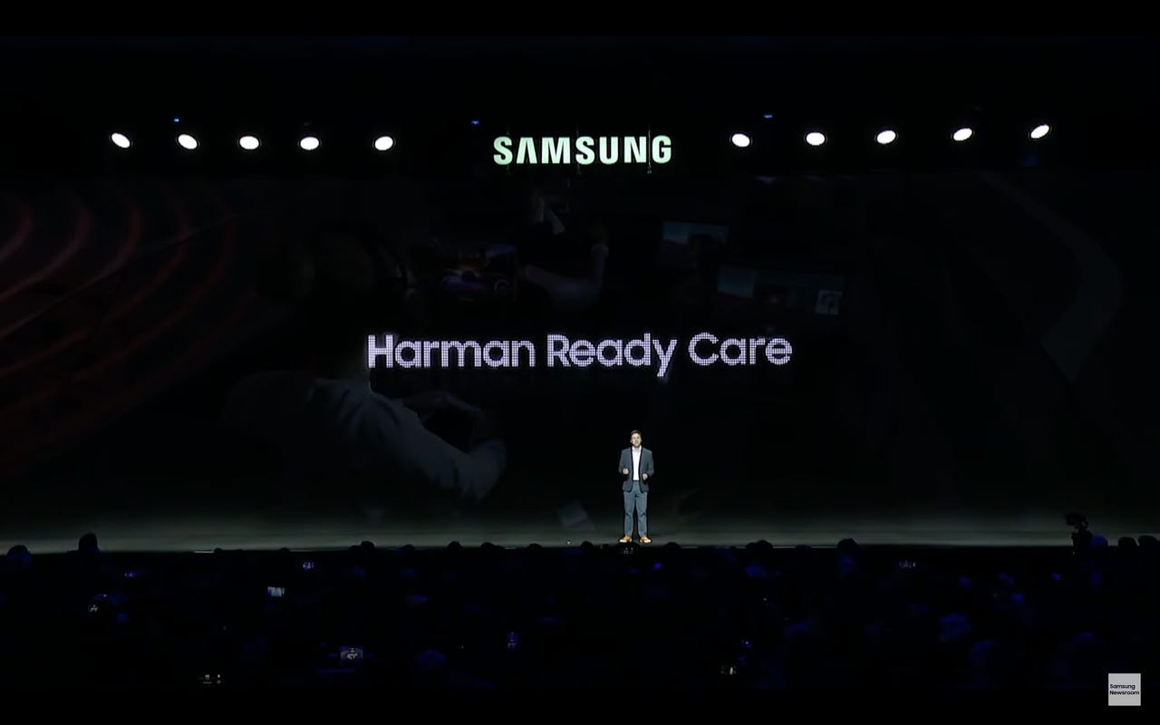 Marcus Futterleib presenting Harman Ready Care for Samsung at CES