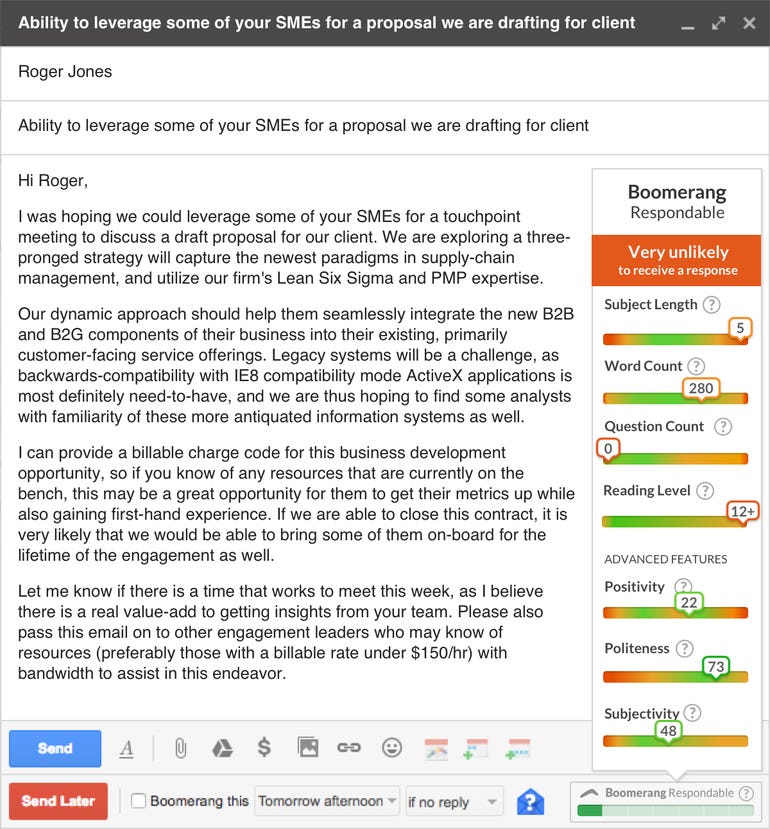 Boomerang launches machine learning email composition tool Respondable ZDNet