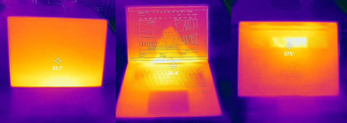 Huawei MateBook 16s: thermal image