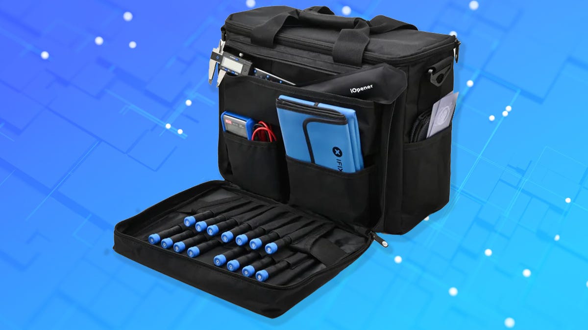 You’ll never guess how many tech repair tools this little bag can fit