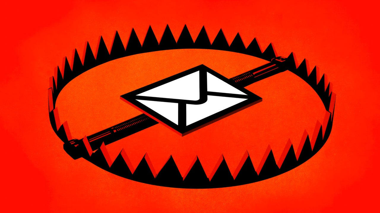 An email sign in a bear trap.