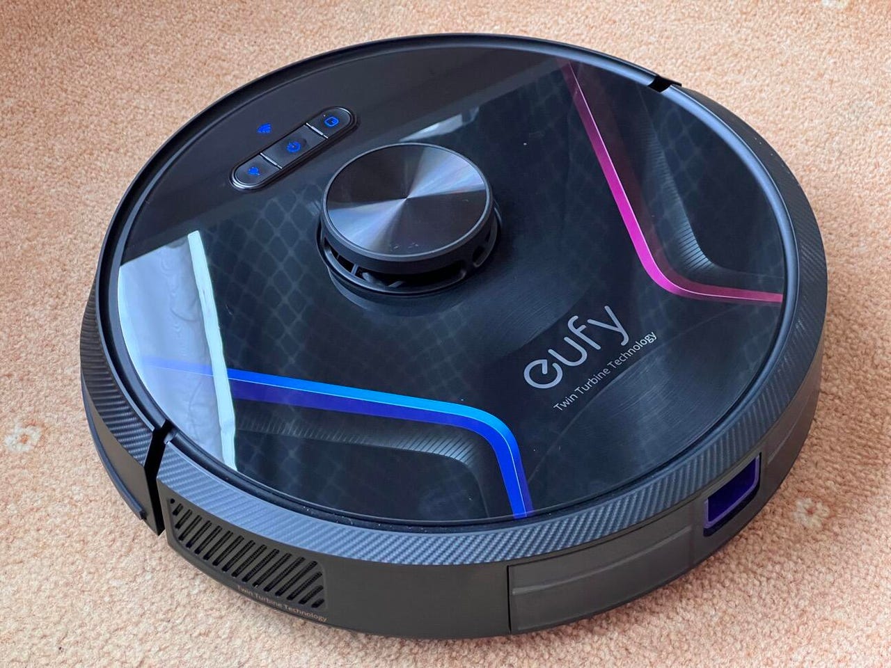Eufy robot vacuum on carpet