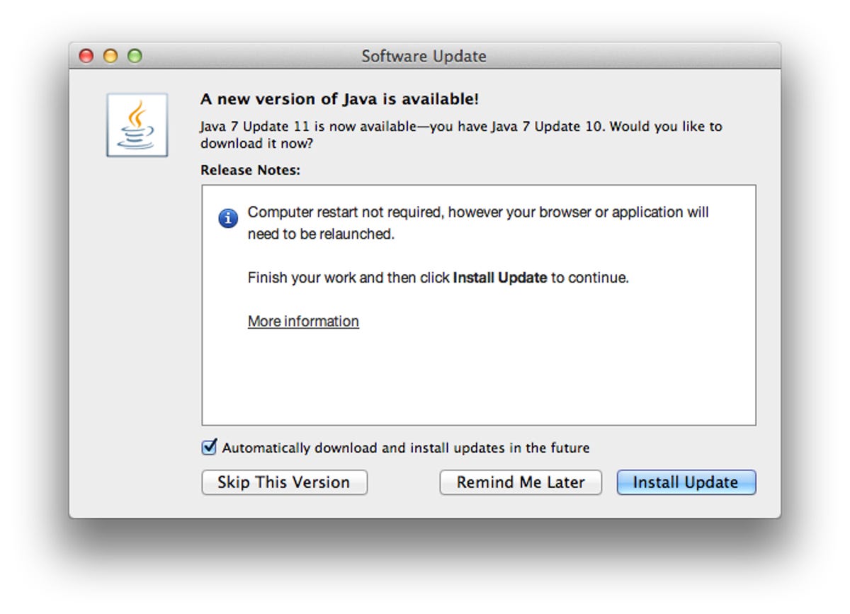 Apple releases Java 7 update 11 patch for zero-day flaw - Jason O'Grady