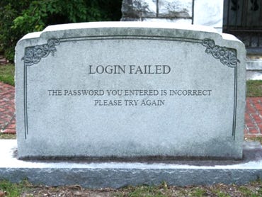 Tombstone With Login Fail Message
