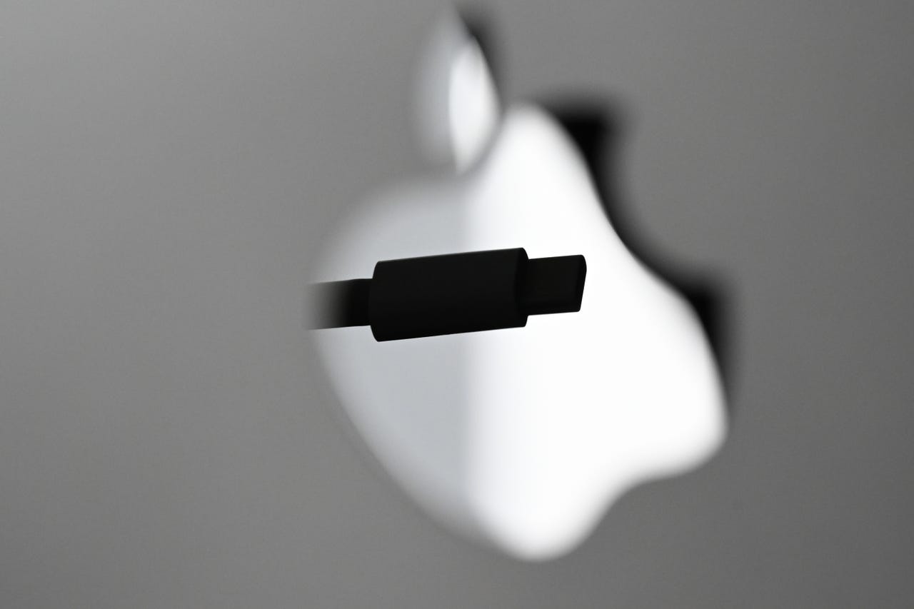 Silhouette of iPhone charger