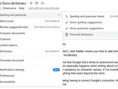 How to add new words to the Google Docs dictionary