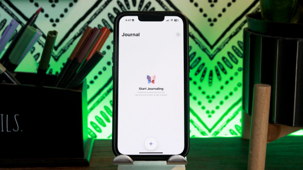 Aplicación iPhone Journal en iPhone 13