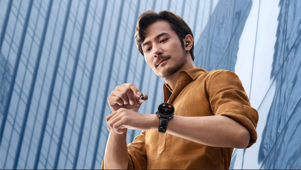Huawei's new smartwatch flips open to reveal tiny companion