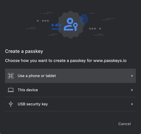 Using passkeys.io