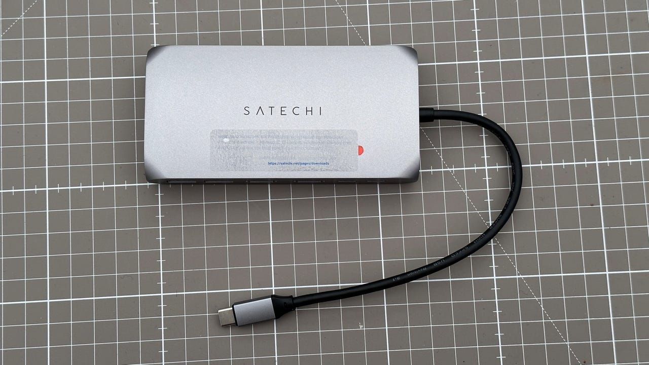 Top view of Satechi USB-C Multimedia Adapter M1