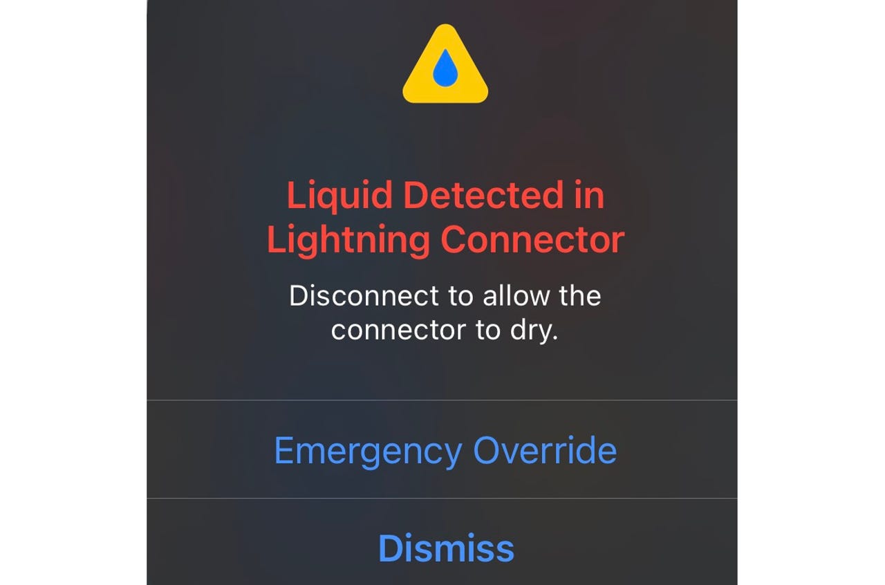 Liquid Detected in Lightning Connector'? Here's what to do now