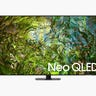 A Samsung Q90D Neo QLED TV on a grey background