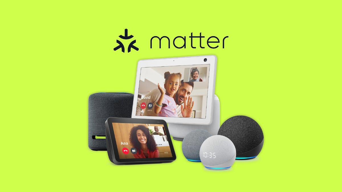Matter logo above Amazon products