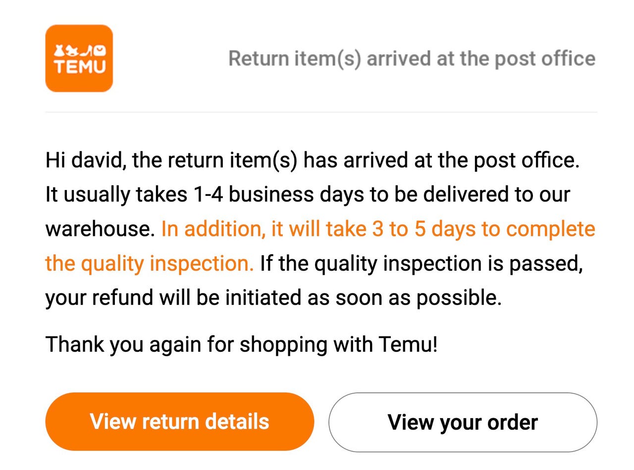 I tried to return something to Temu. Here's what happened