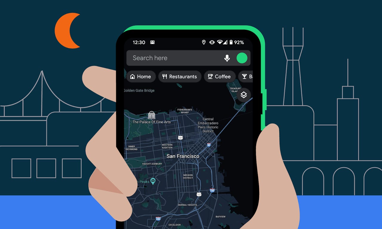 Google Adds Dark Mode To Google Maps, Scheduling To Messages And More |  Zdnet