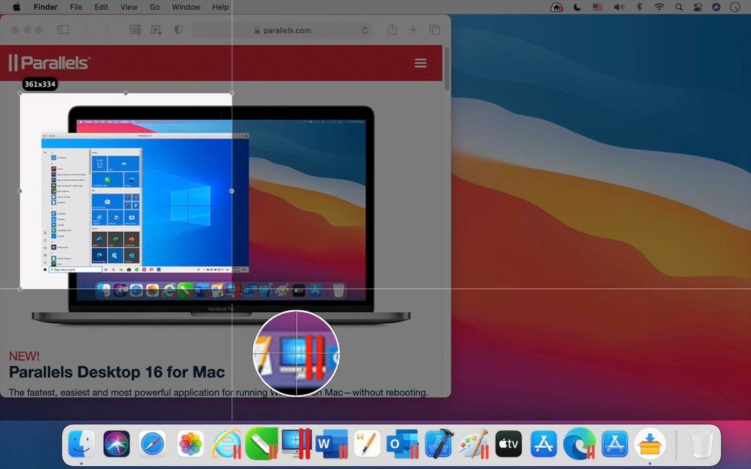 Parallels Toolbox for Mac: Capture Area