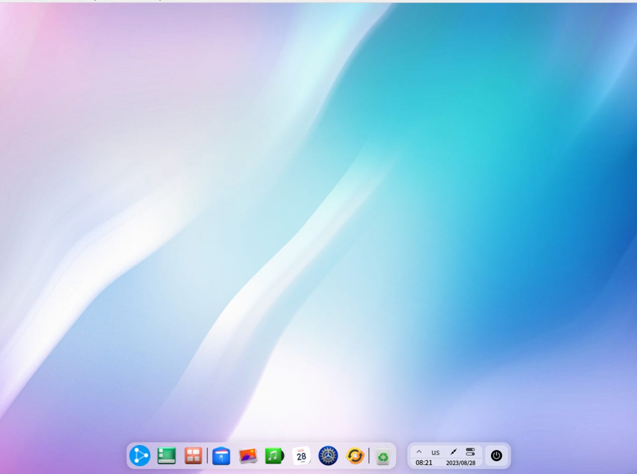 The default UbuntuDDE desktop.