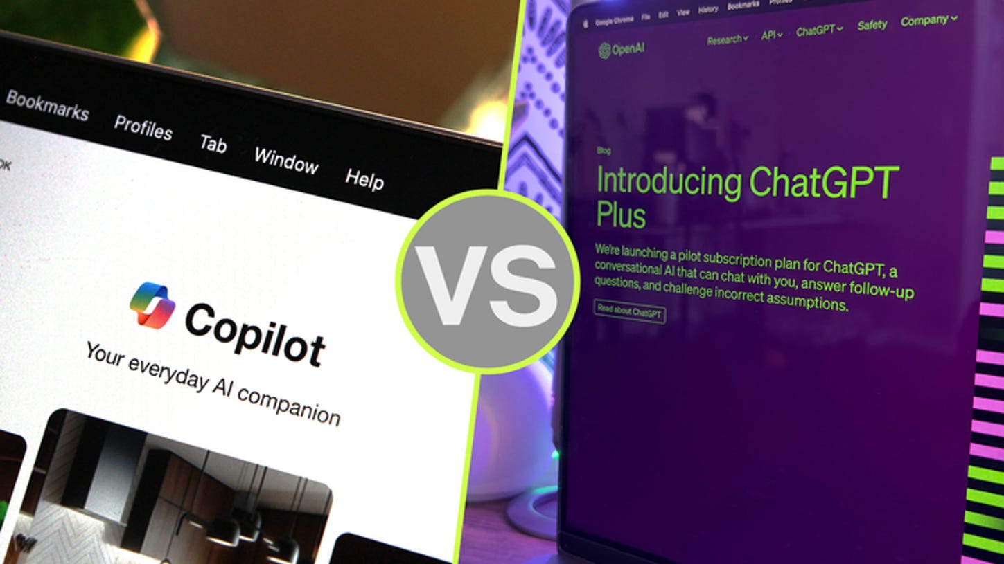 CoPilot vs. ChatGPT Plus comparison