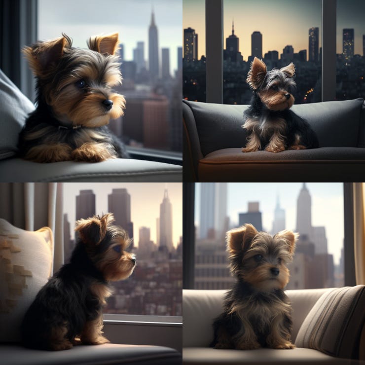 yorkie-puppy-sitting-on-a-couch-with-new-york-city-skyline