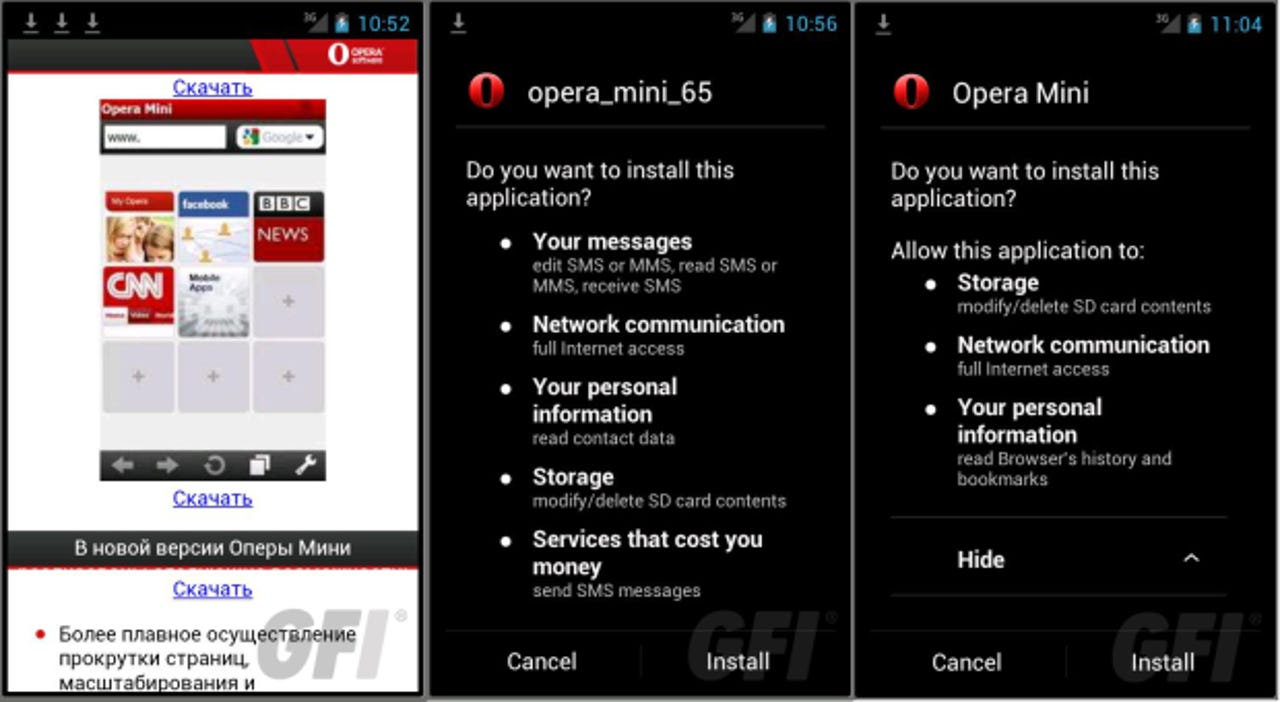 ATTENZIONE: il nuovo malware Android viene fornito in bundle con Opera Mini