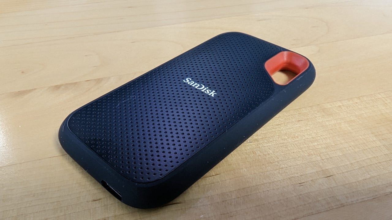 The Sandisk Extreme Portable SSD.