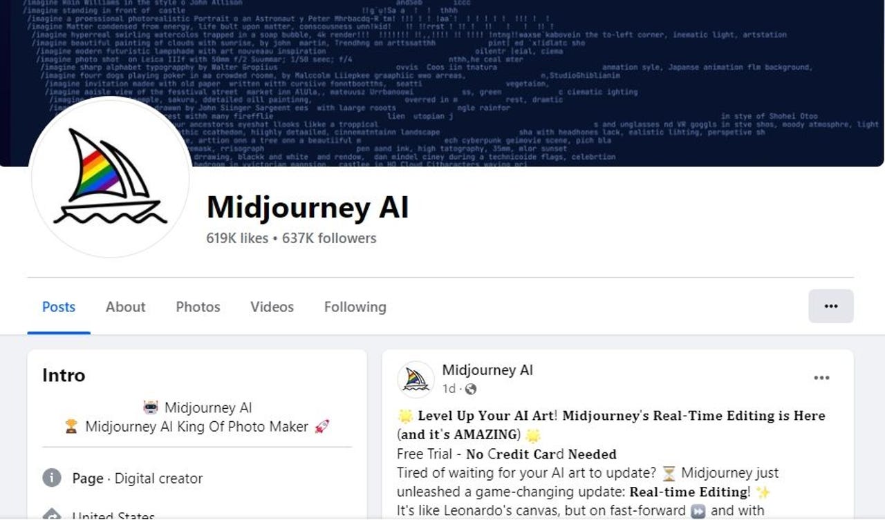 new-midjourney-facebook-page