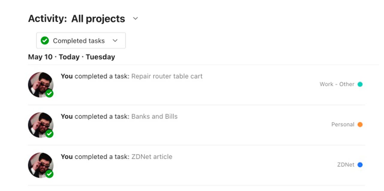 How to repeat tasks see completed ones in ZDNET