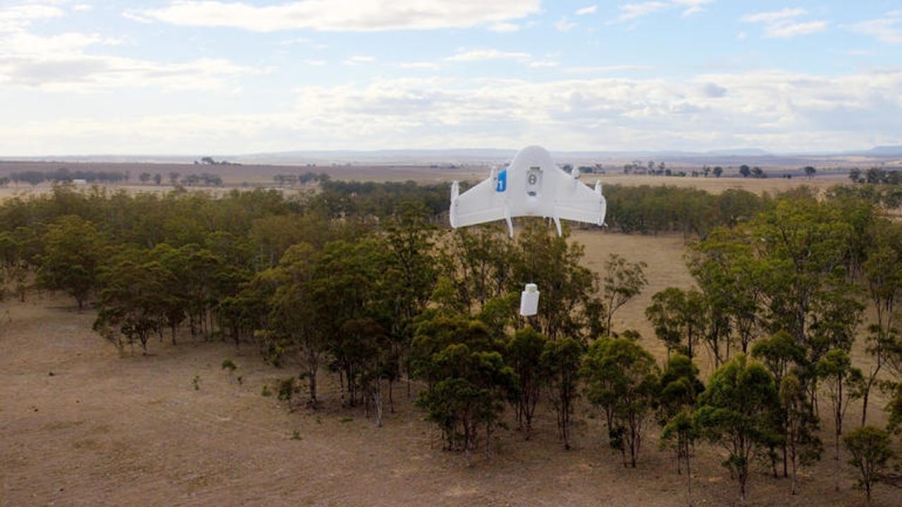 A UAV from Google's own drone effort, Project Wing