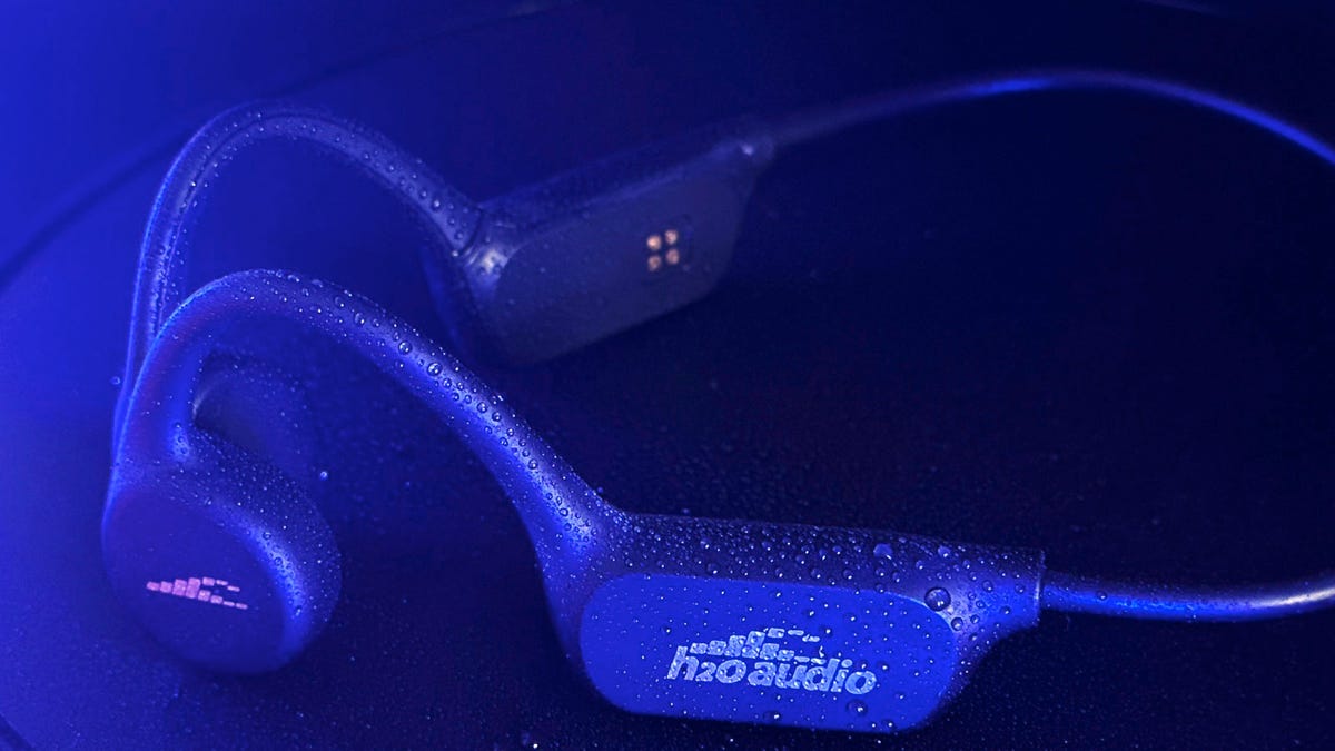 Casque d'écoute H2O Audio TRI PRO Multi-Sport avec gouttelettes d'eau