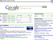 Screenshots: Google takes up finance