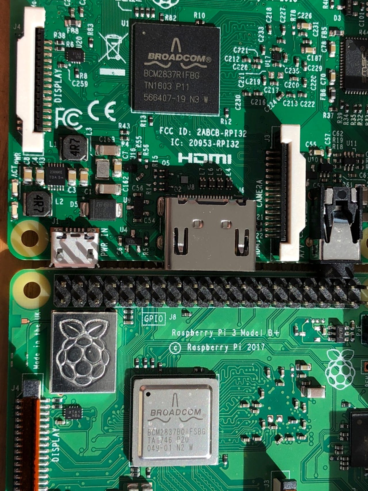 Closeup of the processors