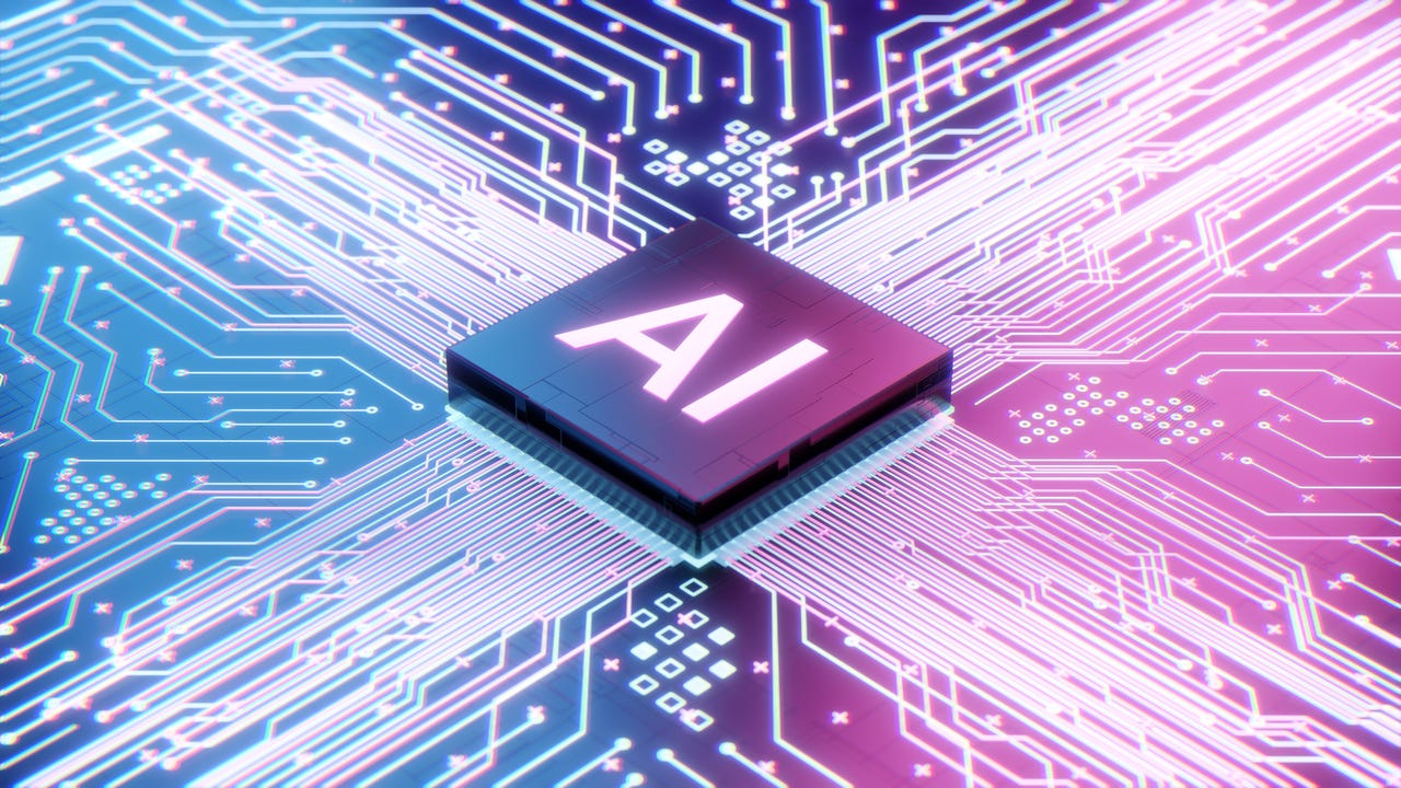 AI in the middle of a circuit board