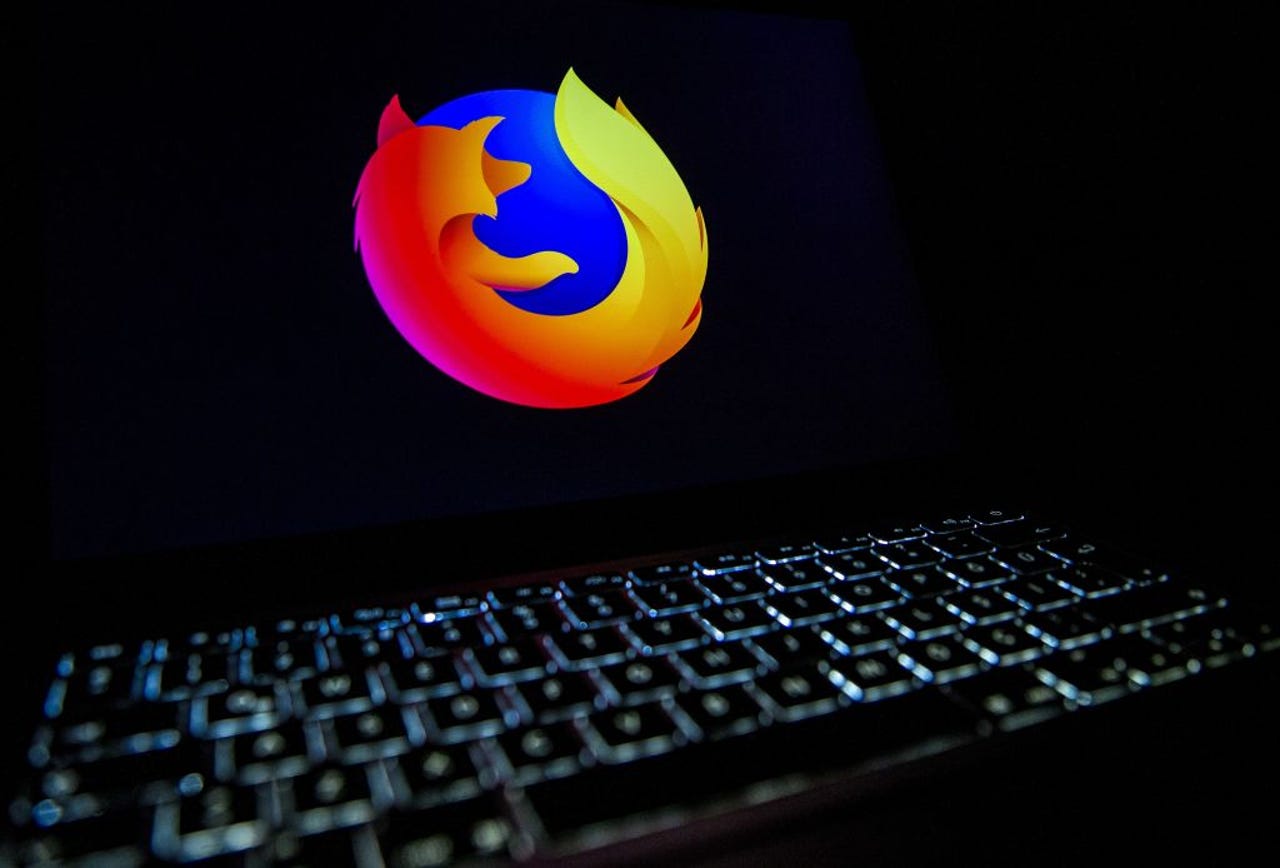 Firefox on a laptop