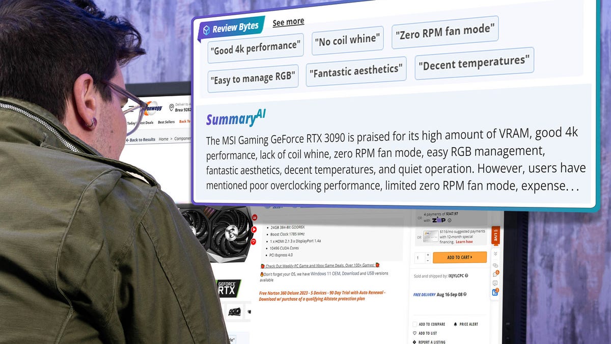 Newegg adds ChatGPT-powered feature to save you from review analysis paralysis thumbnail