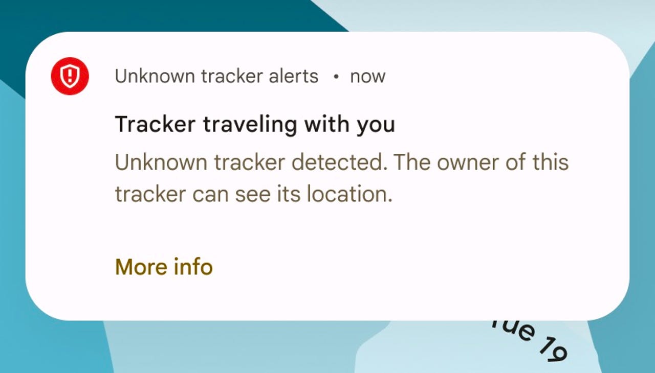 Unknown tracker notification
