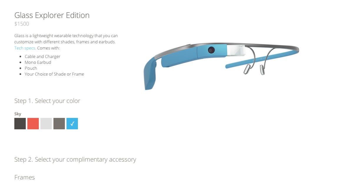 Google Glass purchase site