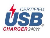 New certified USB Type-C cable power rating logos