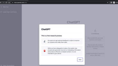 ChatGPT screenshot